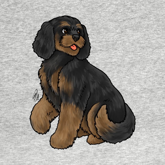 Dog - Cockapoo -  Black and Tan by Jen's Dogs Custom Gifts and Designs